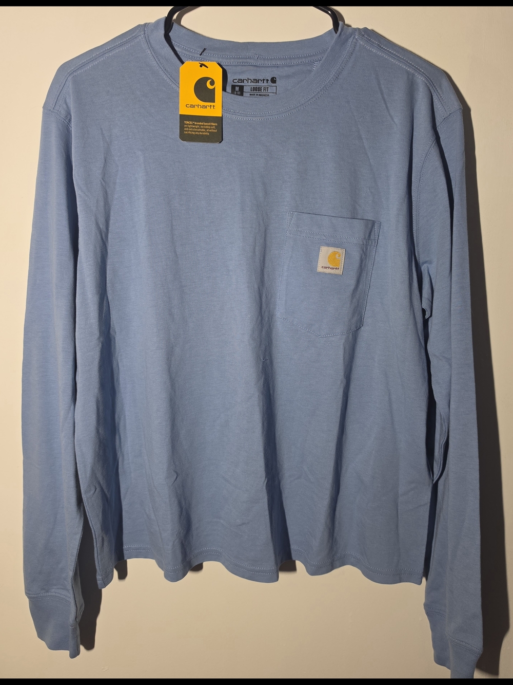 Carhartt Light Blue Long-Sleeve Pocket Tee